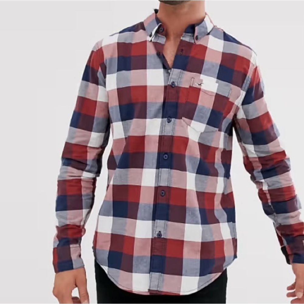 Hollister Red and Blue Checkered Shirt